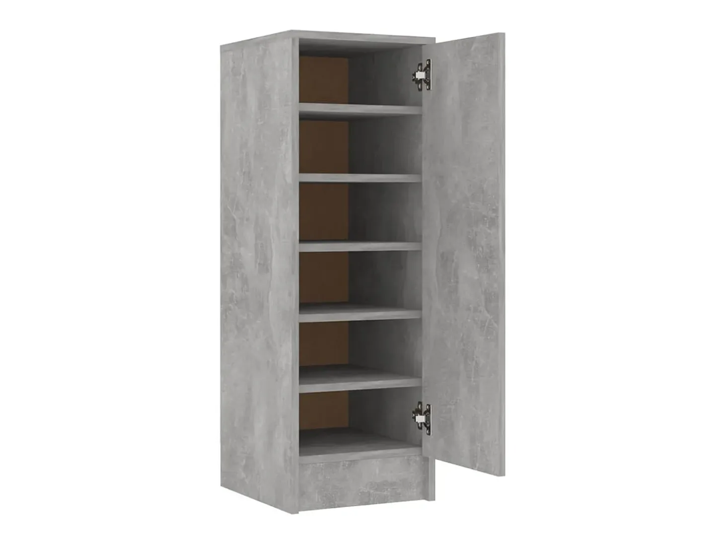 Zapatero gris hormigón 32x35x92 cm Madera de ingeniería