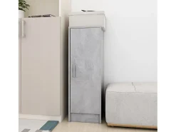 Zapatero gris hormigón 32x35x92 cm Madera de ingeniería