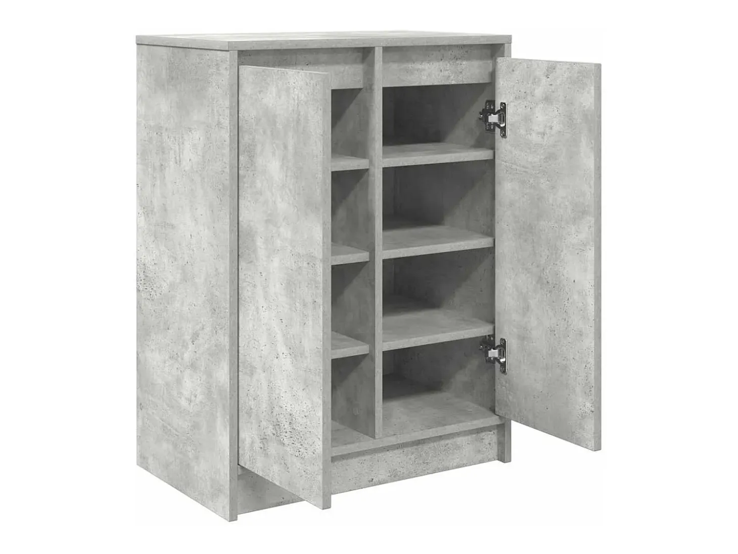 Zapatero gris hormigón 57x34x76 cm madera de ingeniería
