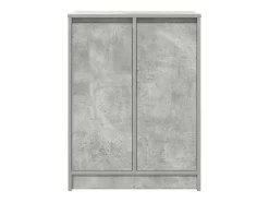 Zapatero gris hormigón 57x34x76 cm madera de ingeniería