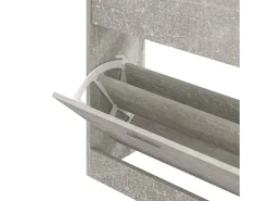 Zapatero gris hormigón 63x24x81 cm Madera de ingeniería