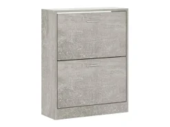 Zapatero gris hormigón 63x24x81 cm Madera de ingeniería