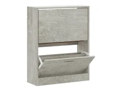 Zapatero gris hormigón 63x24x81 cm Madera de ingeniería