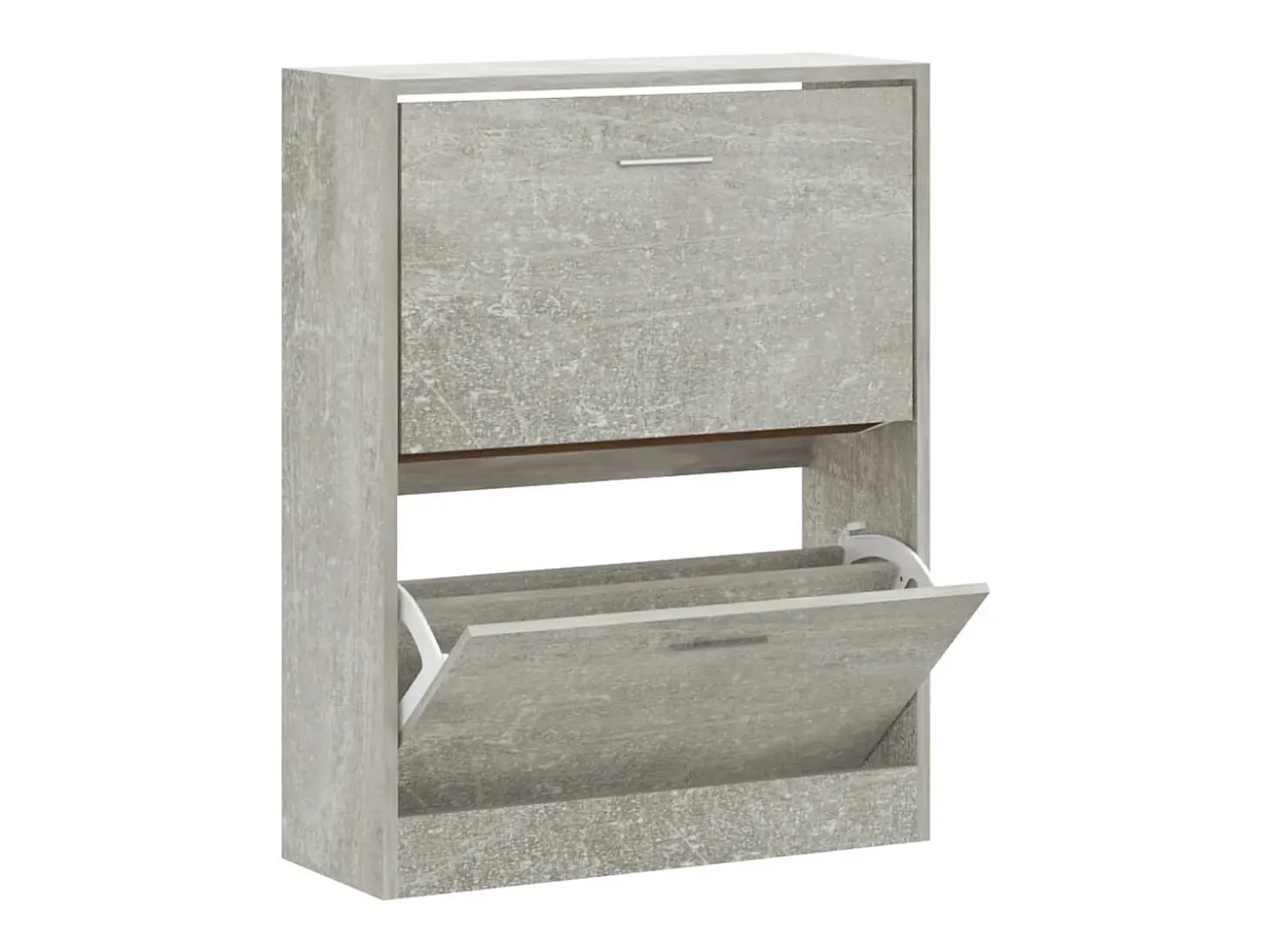Zapatero gris hormigón 63x24x81 cm Madera de ingeniería