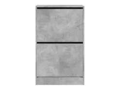 Zapatero gris hormigón 60x34x96,5 cm madera de ingeniería