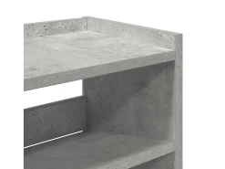 Zapatero gris hormigón 80x25x81 cm madera de ingeniería