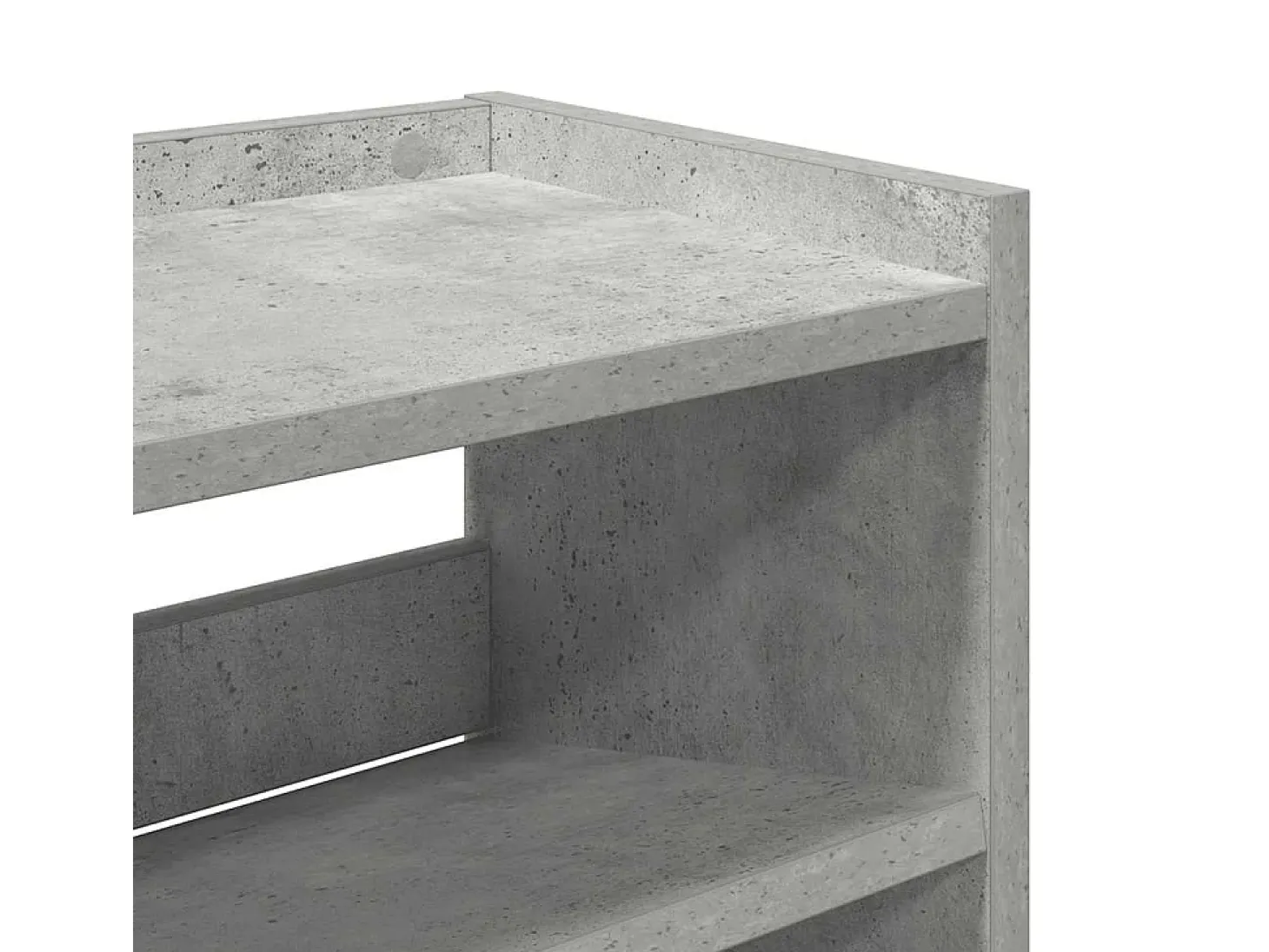 Zapatero gris hormigón 80x25x81 cm madera de ingeniería