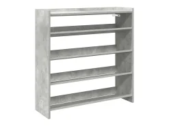 Zapatero gris hormigón 80x25x81 cm madera de ingeniería