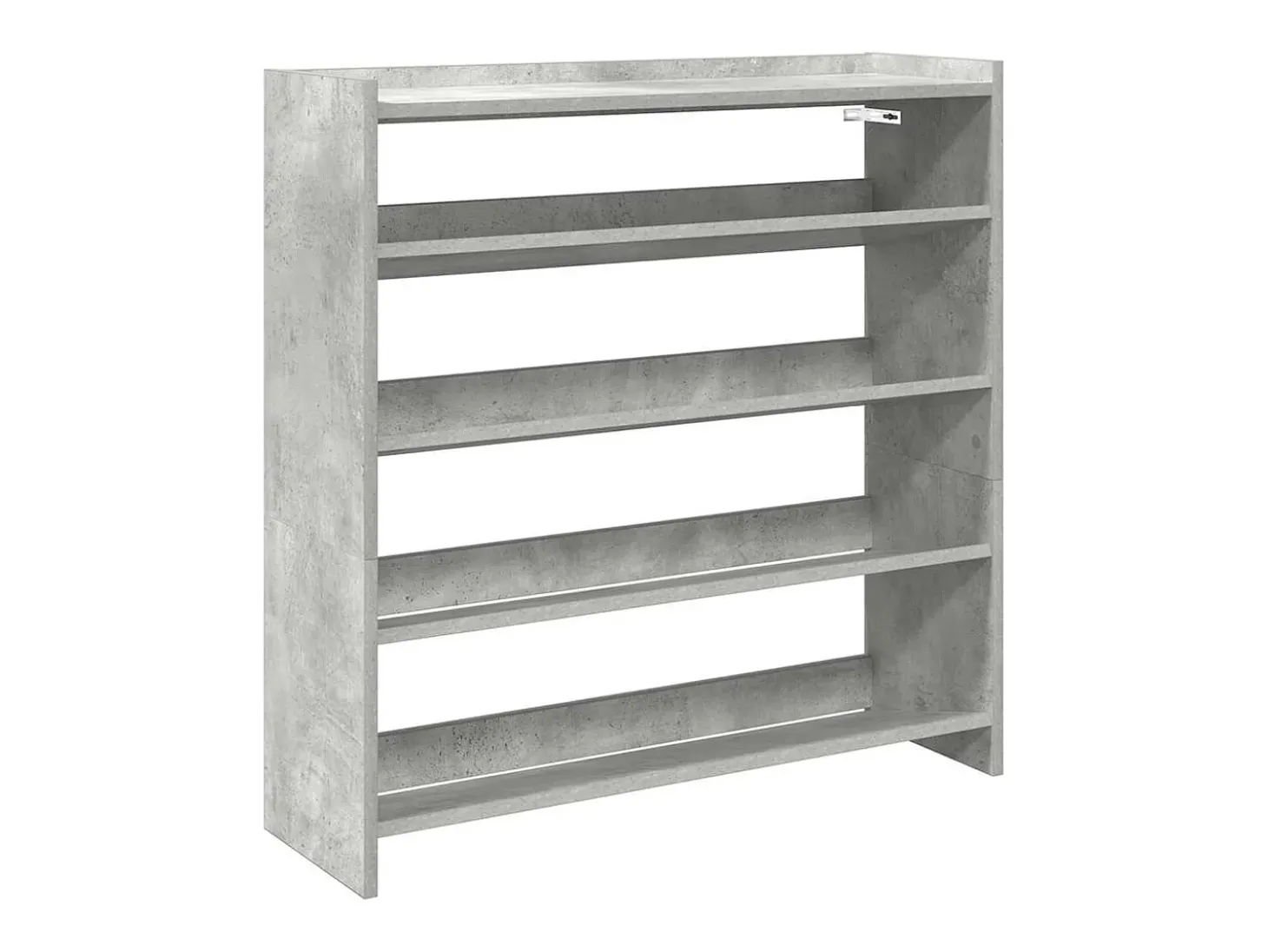 Zapatero gris hormigón 80x25x81 cm madera de ingeniería