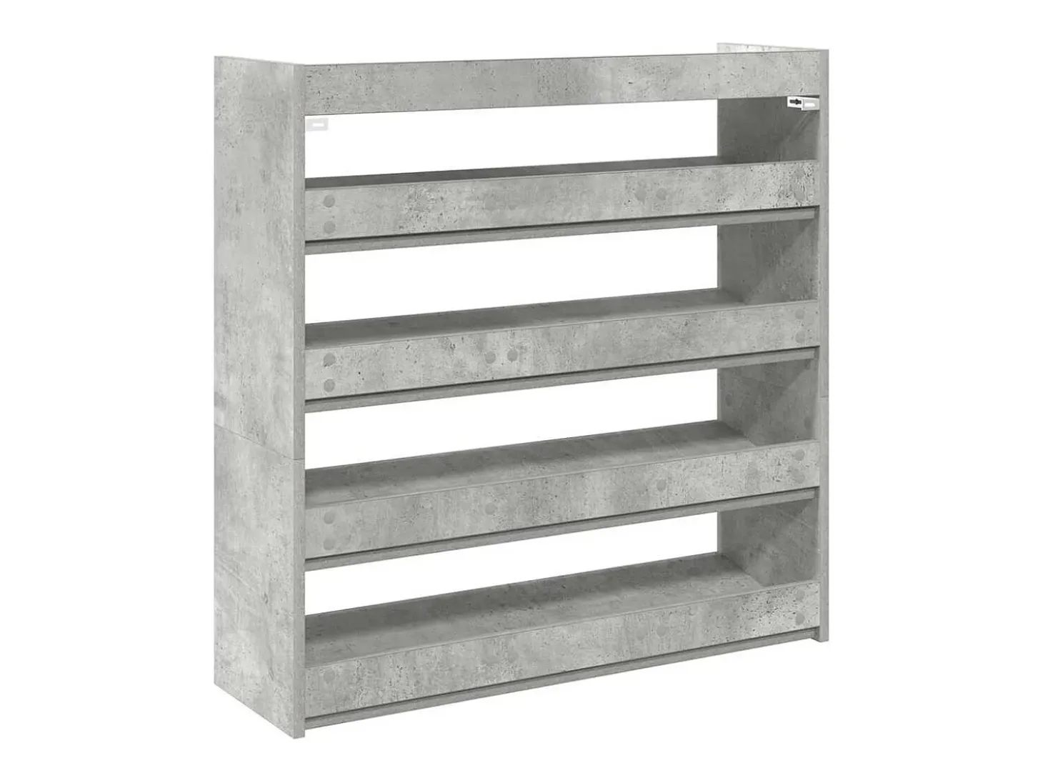 Zapatero gris hormigón 80x25x81 cm madera de ingeniería