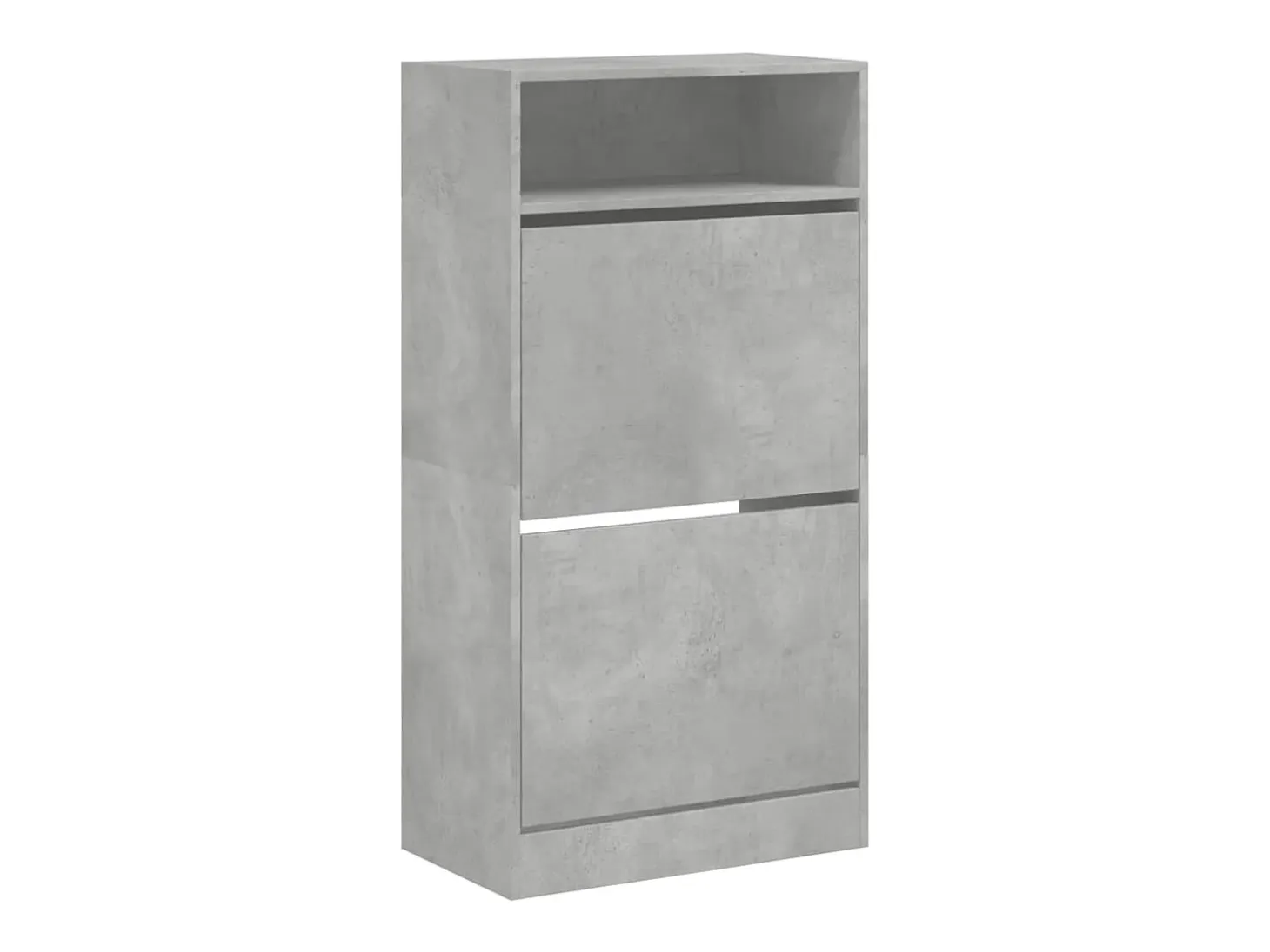 Zapatero gris hormigón 60x34x116 cm madera de ingeniería