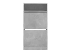 Zapatero gris hormigón 60x34x116 cm madera de ingeniería