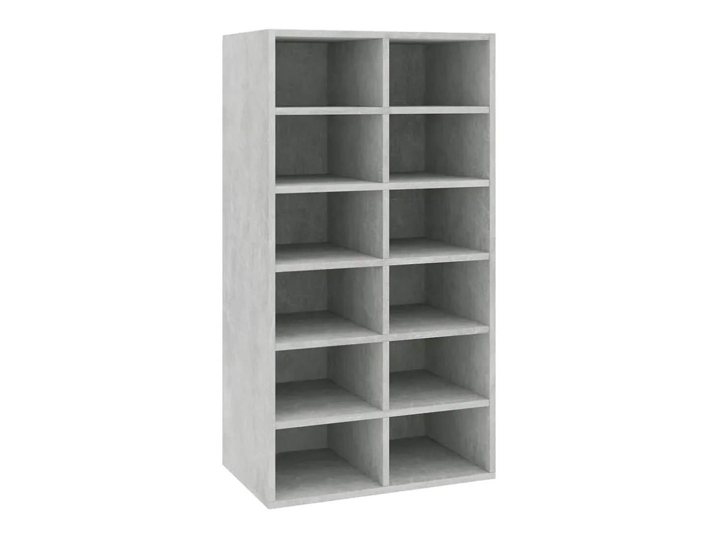 Zapatero Gris Hormigón 54x34x100,5 cm Madera de Ingeniería
