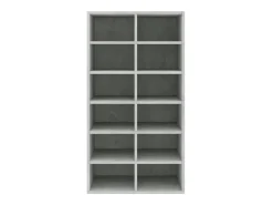 Zapatero Gris Hormigón 54x34x100,5 cm Madera de Ingeniería
