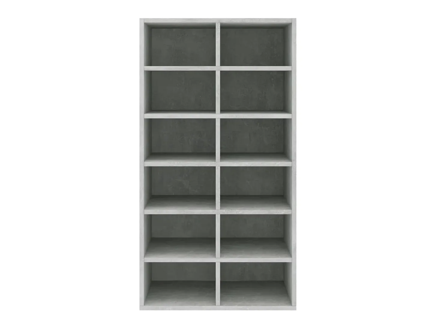 Zapatero Gris Hormigón 54x34x100,5 cm Madera de Ingeniería
