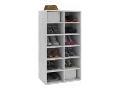 Zapatero Gris Hormigón 54x34x100,5 cm Madera de Ingeniería