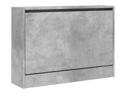 Zapatero gris hormigón 80x21x57 cm madera de ingeniería