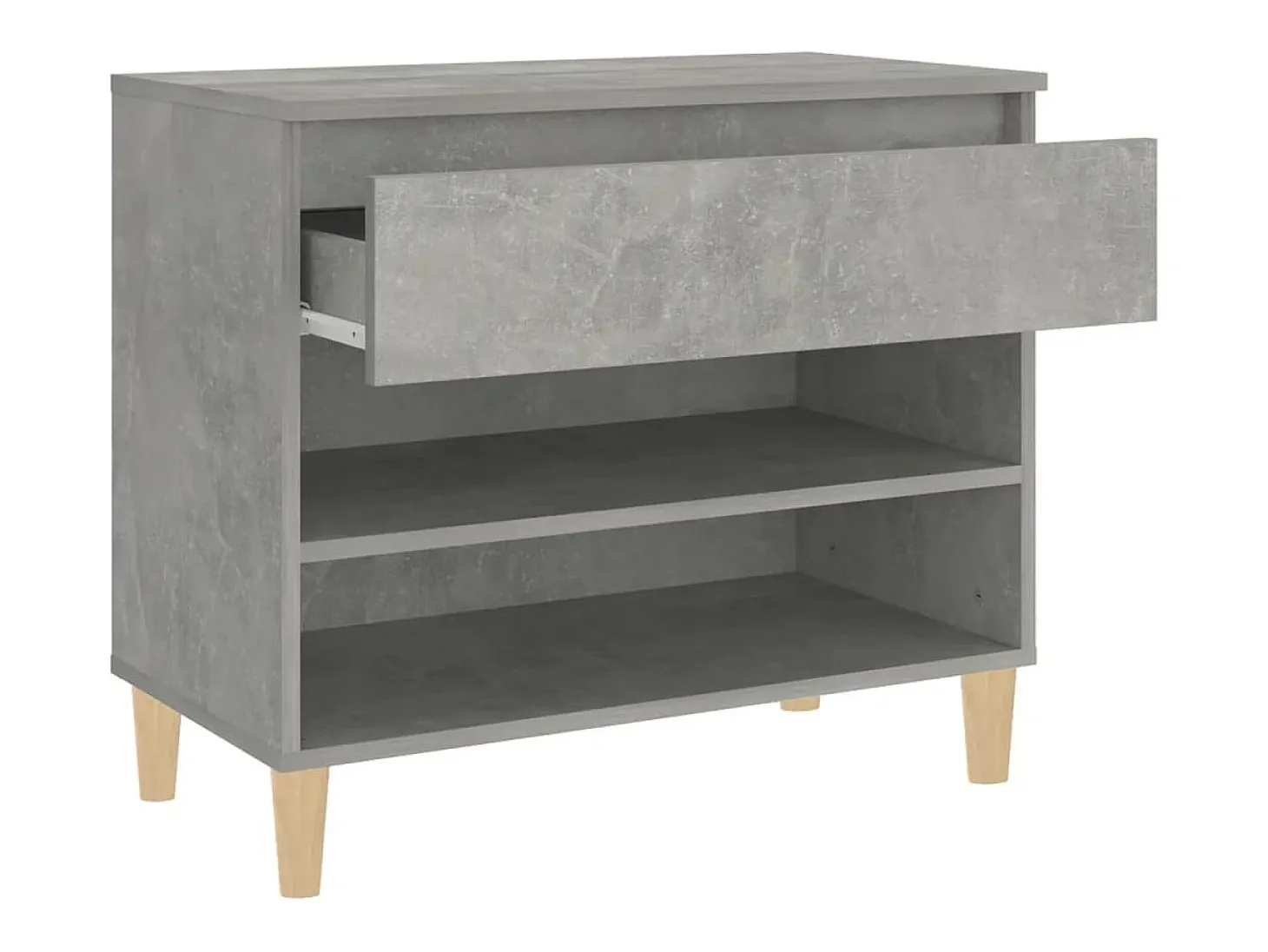 Zapatero gris hormigón 70x36x60 cm Madera de ingeniería