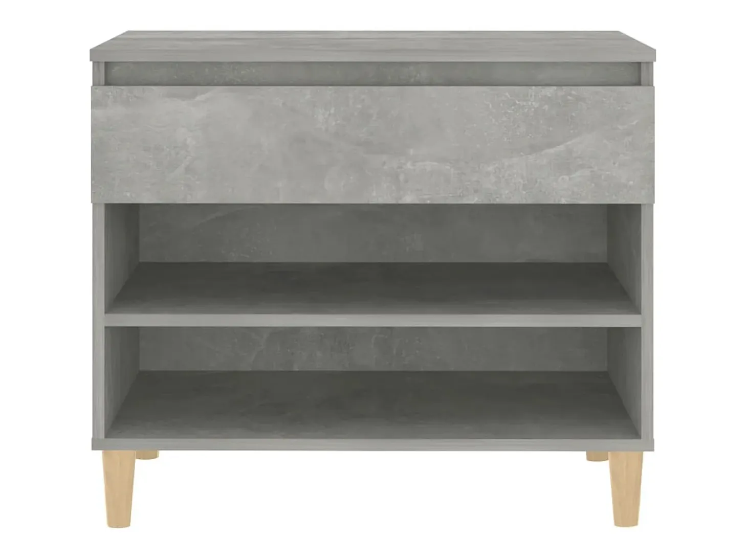 Zapatero gris hormigón 70x36x60 cm Madera de ingeniería