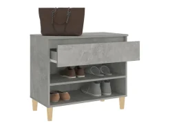 Zapatero gris hormigón 70x36x60 cm Madera de ingeniería