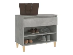 Zapatero gris hormigón 70x36x60 cm Madera de ingeniería