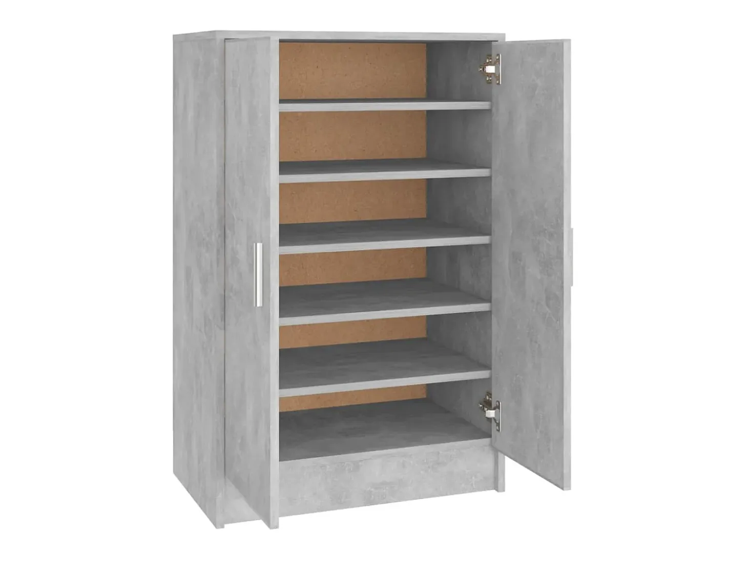 Zapatero gris hormigón 60x35x92 cm Madera de ingeniería