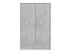 Zapatero gris hormigón 60x35x92 cm Madera de ingeniería