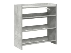 Zapatero gris hormigón 60x25x62 cm madera de ingeniería