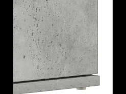 Zapatero gris hormigón 80x39x180 cm fabricado en aglomerado
