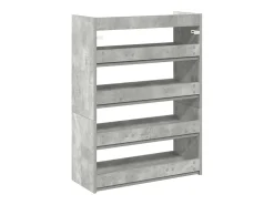 Zapatero gris hormigón 60x25x81 cm madera de ingeniería