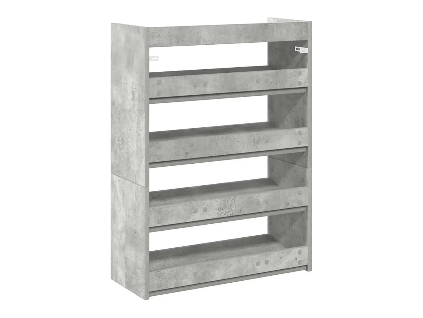 Zapatero gris hormigón 60x25x81 cm madera de ingeniería