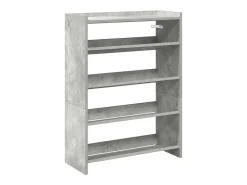 Zapatero gris hormigón 60x25x81 cm madera de ingeniería