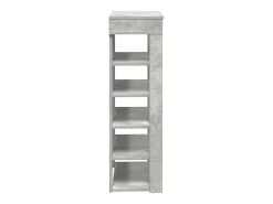 Zapatero gris hormigón 60x30x98 cm madera de ingeniería