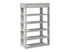 Zapatero gris hormigón 60x30x98 cm madera de ingeniería
