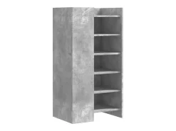 Zapatero gris hormigón 52x37,5x100cm madera de ingeniería