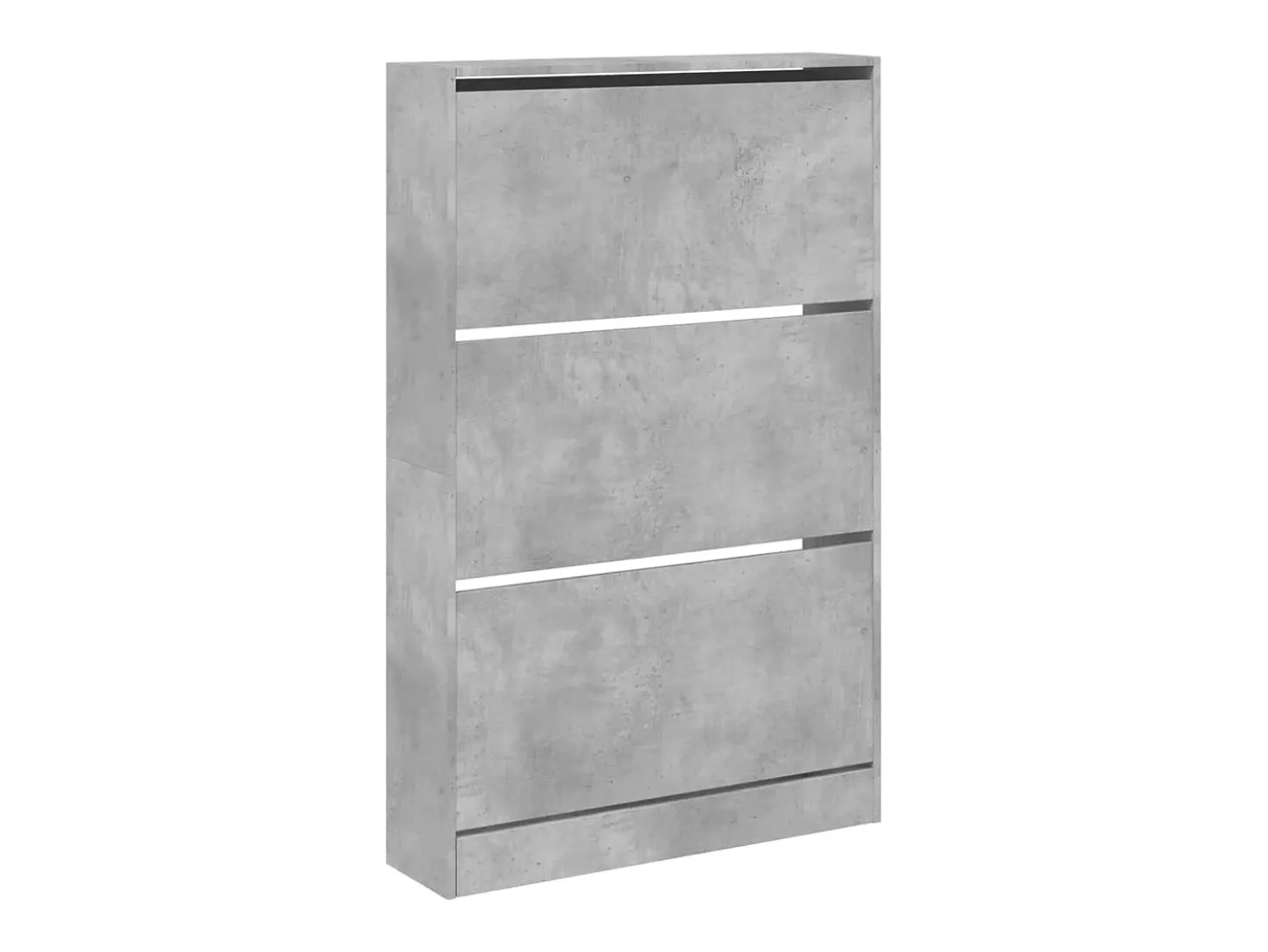 Zapatero gris hormigón 80x21x125,5cm madera de ingeniería