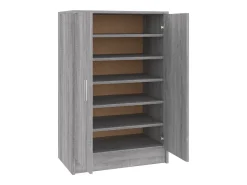 Zapatero gris Sonoma 60x35x92 cm Madera de ingeniería
