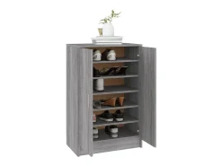 Zapatero gris Sonoma 60x35x92 cm Madera de ingeniería
