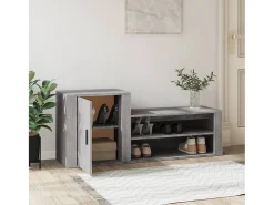 Zapatero gris Sonoma 130x35x54 cm Madera de ingeniería