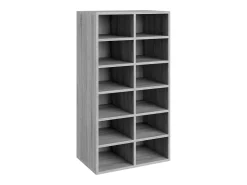 Zapatero gris Sonoma 54x34x100,5 cm Madera de ingeniería
