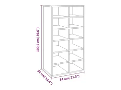 Zapatero gris Sonoma 54x34x100,5 cm Madera de ingeniería