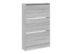 Zapatero gris Sonoma 80x21x125,5cm madera de ingeniería