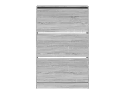 Zapatero gris Sonoma 80x21x125,5cm madera de ingeniería
