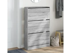 Zapatero gris Sonoma 80x21x125,5cm madera de ingeniería