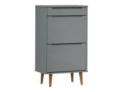 Zapatero Gris 59,5x35x103 cm Madera de Pino
