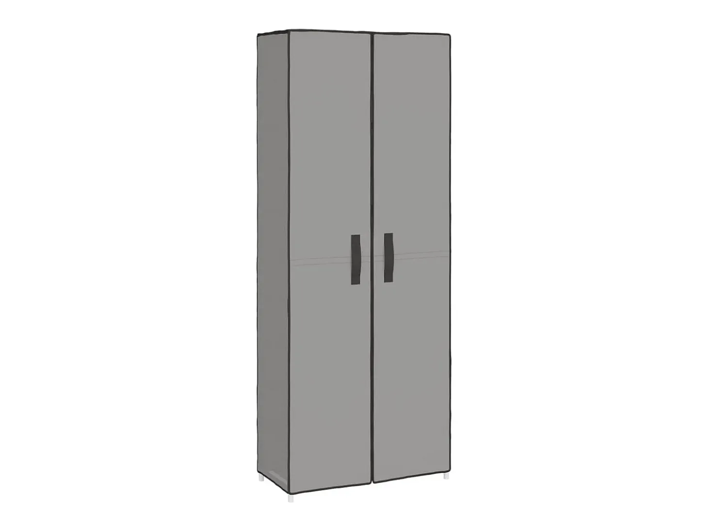 Zapatero gris 60x30x166 cm Tela