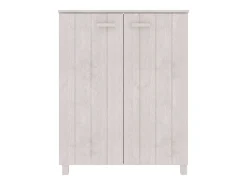 Zapatero HAMAR madera maciza de pino blanca 85x40x108 cm ES482910