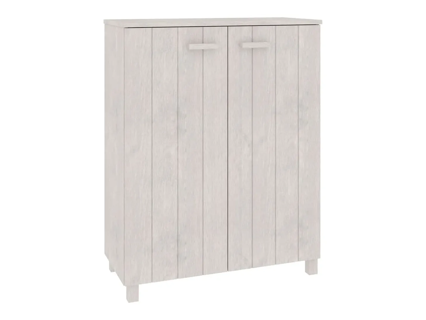 Zapatero HAMAR madera maciza de pino blanca 85x40x108 cm ES482910