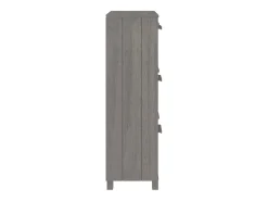 Zapatero HAMAR madera maciza pino gris claro 59,5x35x117 cm ES294612