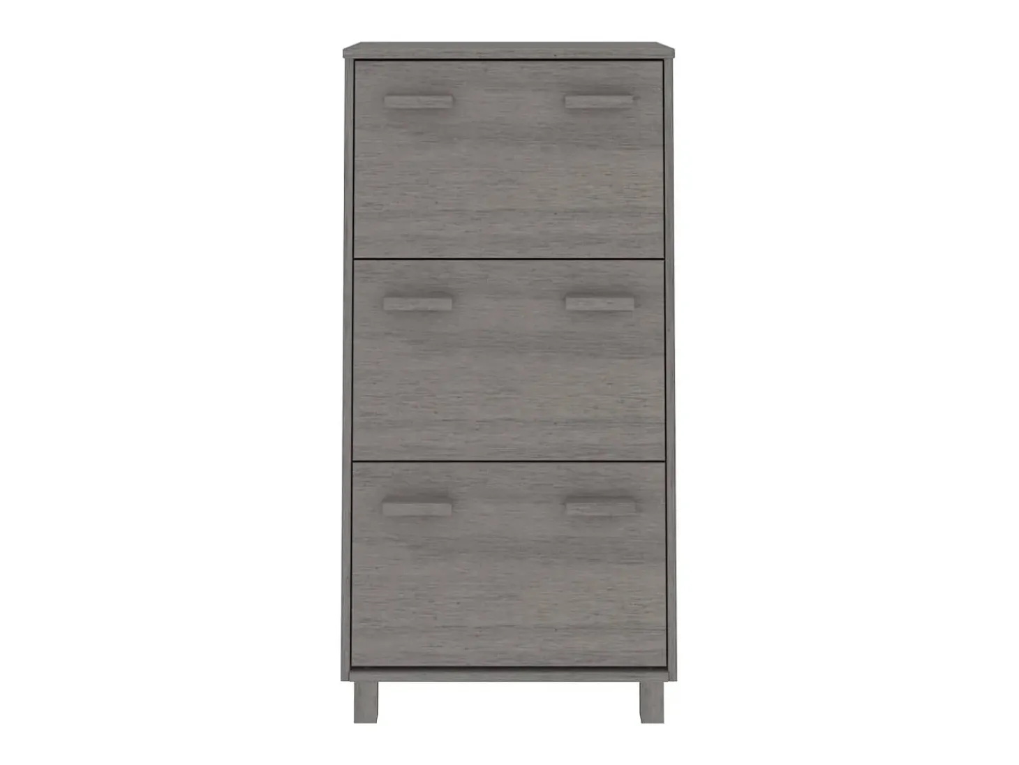 Zapatero HAMAR madera maciza pino gris claro 59,5x35x117 cm ES294612